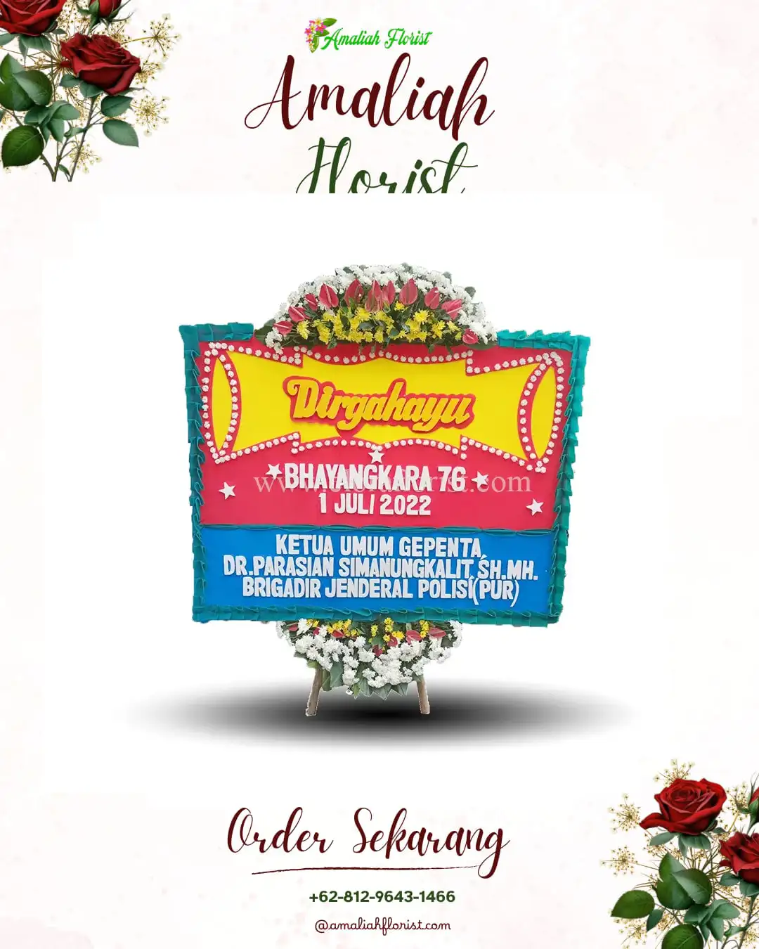 Papan Bunga HUT Ulang Tahun Lombok Utara